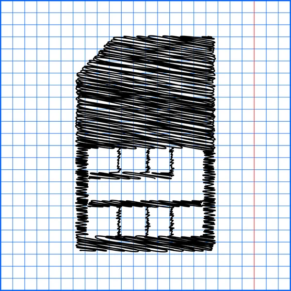 Icône de carte SIM avec effet stylo sur papier — Image vectorielle