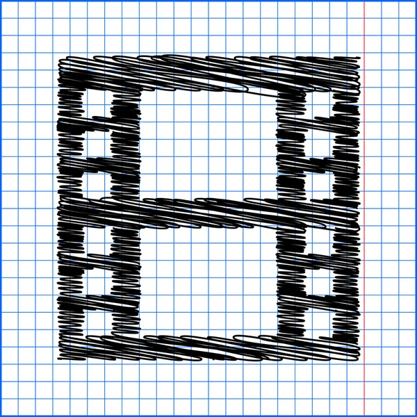 Un film. Isolato icona illustrazione — Vettoriale Stock