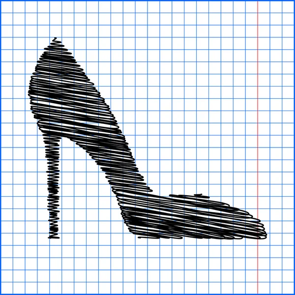 Woman shoe icon — Stock Vector