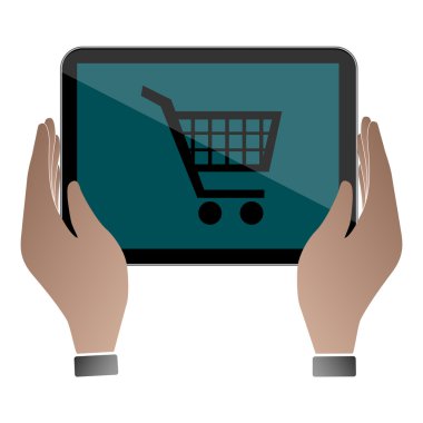 Ellerini tutun ve tablet pc dokunma