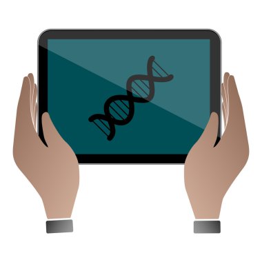 Ellerini tutun ve tablet pc dokunma
