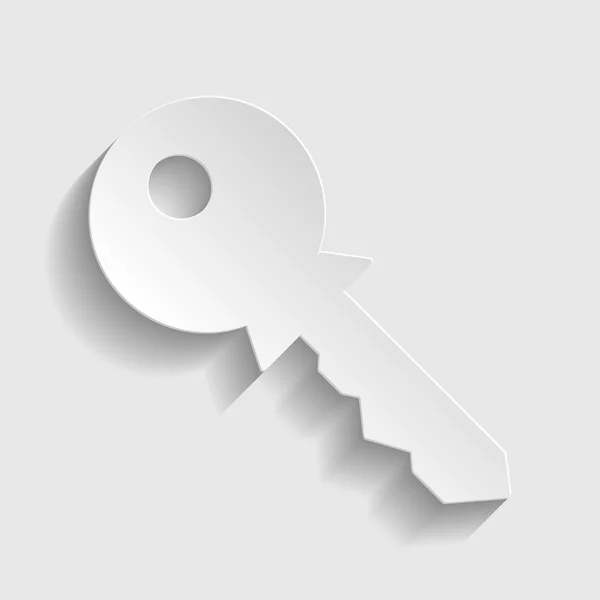 Schlüsselzeichen. Stilikone aus Papier — Stockvektor