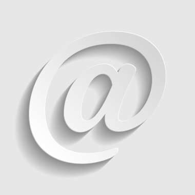 Posta işareti. Kağıt stil ikonu