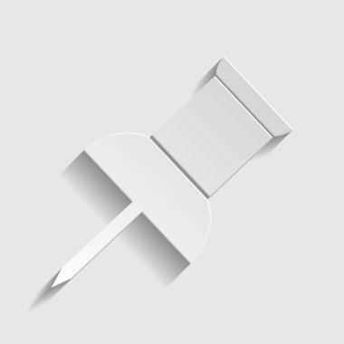 PIN itme işareti. Kağıt stil ikonu