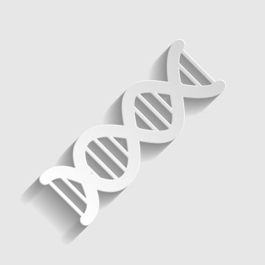 Dna işareti. Kağıt stil ikonu