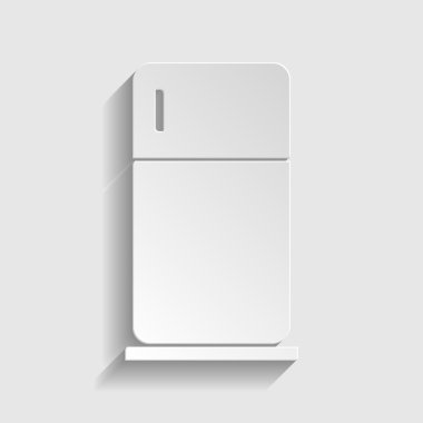 Buzdolabı işareti. Kağıt stil ikonu