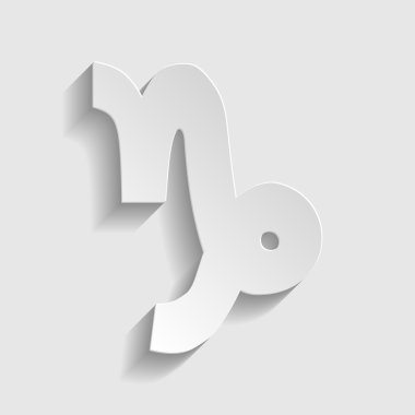 Oğlak işaret. Kağıt stil ikonu