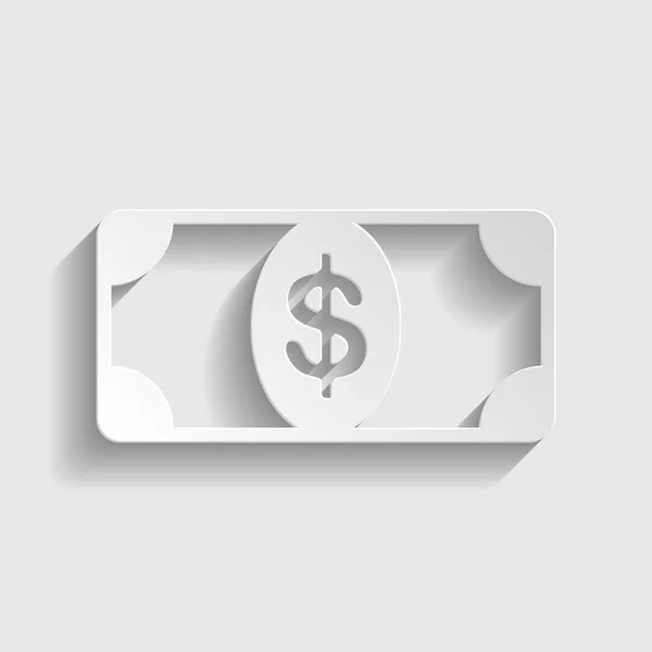 Billet de banque dollar signe . — Image vectorielle