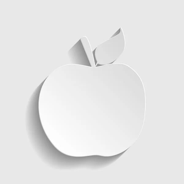 Signo de manzana. icono de estilo de papel — Vector de stock