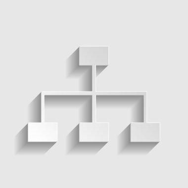 Site harita işareti. Kağıt stil ikonu