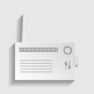 Radyo işareti. Kağıt stil ikonu