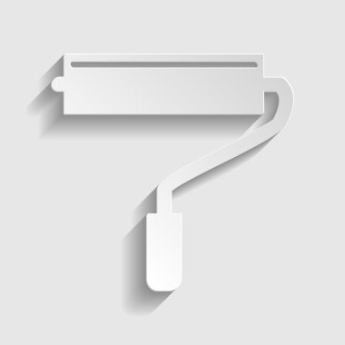 Silindir işareti. Kağıt stil ikonu