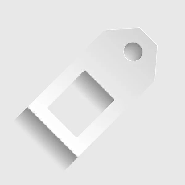 Étiquette de prix. icône de style papier — Image vectorielle