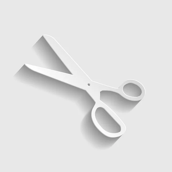 Scissors sign. Paper style icon — Stock Vector