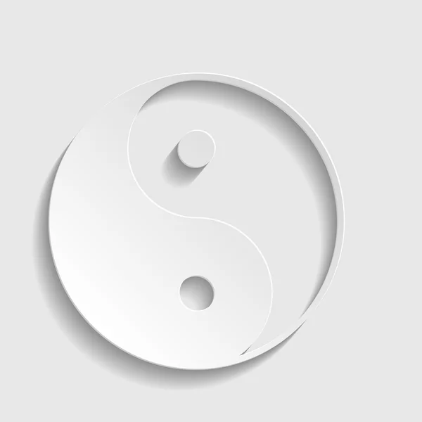 Ying yang símbolo de armonía y equilibrio . — Vector de stock