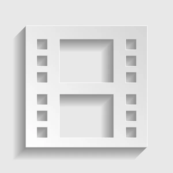 Carrete de señal de película. icono de estilo de papel — Archivo Imágenes Vectoriales