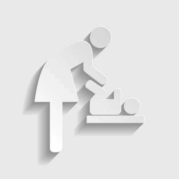 Symbole pour femmes et bébé, changement de bébé — Image vectorielle