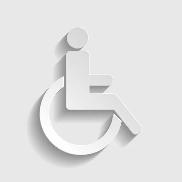 Segno di disabilita '. Effetto carta — Vettoriale Stock