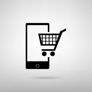 Akıllı telefon tabelada alışveriş