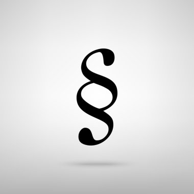 Paragraf işareti. Vektör çizim