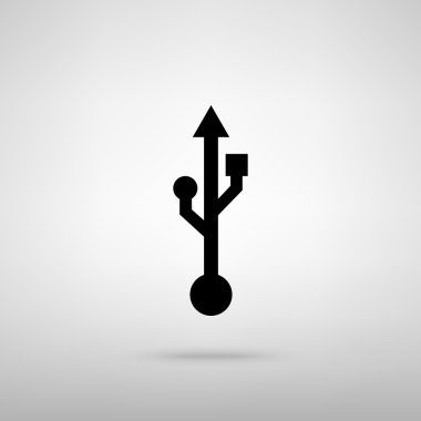 USB işareti. Vektör çizim