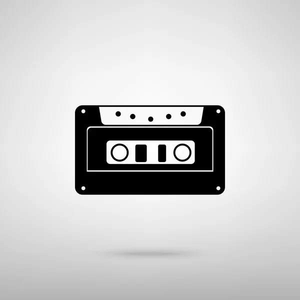 Icono de cassette, señal de cinta de audio — Vector de stock