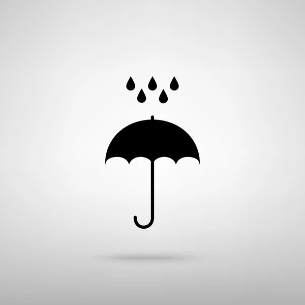 Guarda-chuva com gotas de água —  Vetores de Stock