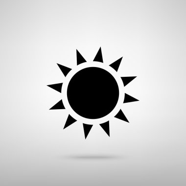 Güneş imzala. Vektör çizim