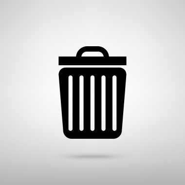 Çöp kutusu işareti. Vektör çizim