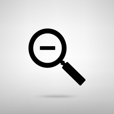 Yakınlaştırma işareti. Vektör çizim