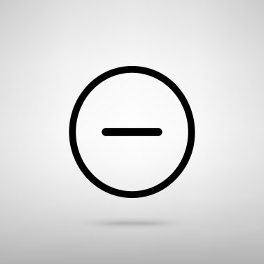 Negatif sembol. Vektör çizim