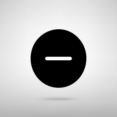 Negatif sembol. Vektör çizim