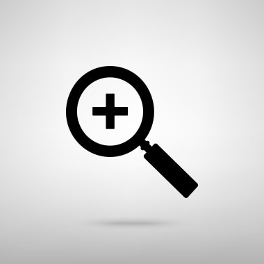 Yakınlaştırma işareti. Vektör çizim