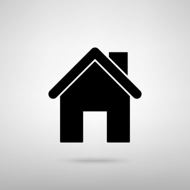 Ev siluet. Vektör çizim