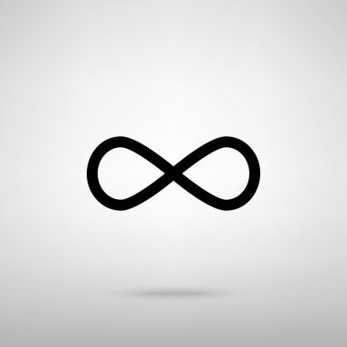 Sınırsız sembolü. Vektör çizim