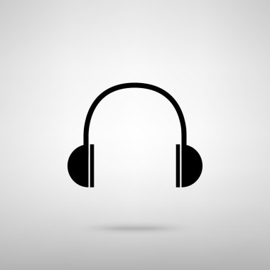 Kulaklık işareti. Vektör çizim