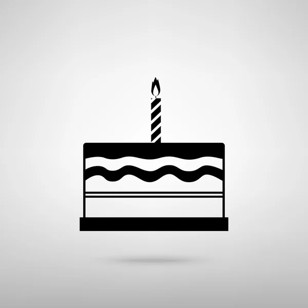 Születésnapi torta-jel — Stock Vector