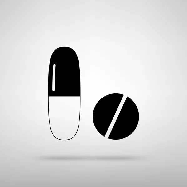 Medische pillen teken — Stockvector