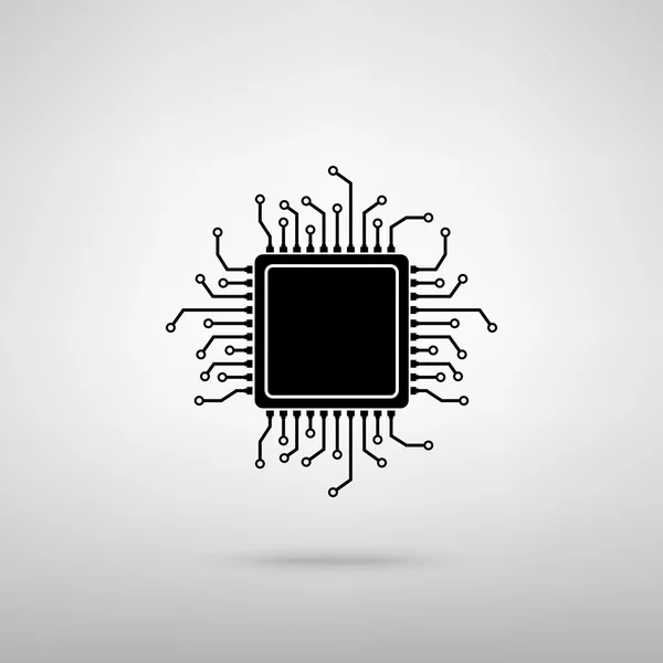 Mikroprosesor CPU. Ilustrasi vektor - Stok Vektor