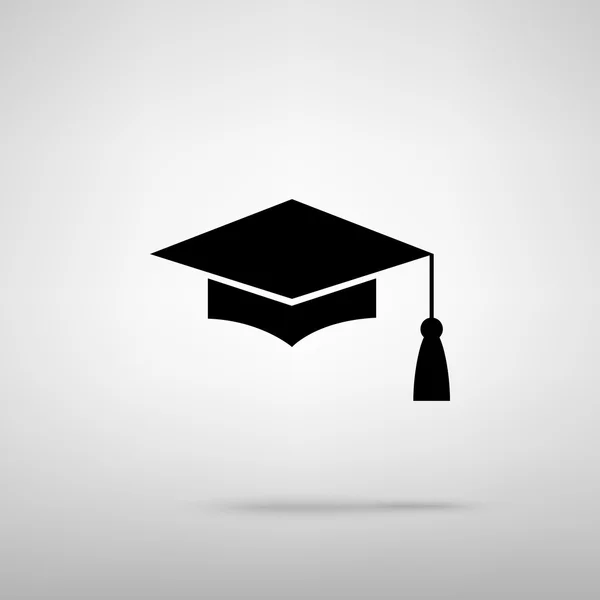 Tablero de mortero o casquillo de graduación, símbolo educativo — Vector de stock