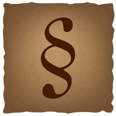 Paragraf işareti. Vintage etkisi