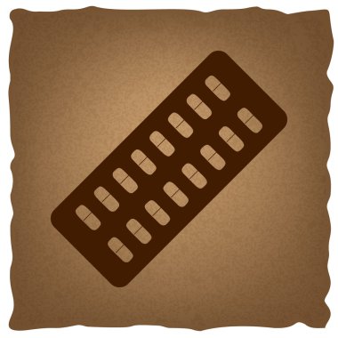 Hapları işareti. Vintage etkisi