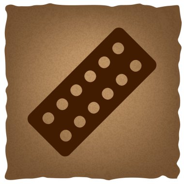 Hapları işareti. Vintage etkisi