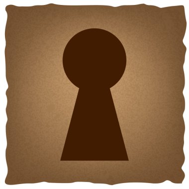 Anahtar deliği işareti. Vintage etkisi