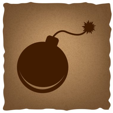 Bomba işareti. Vintage etkisi