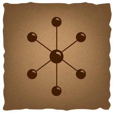 Molekül işaret. Vintage etkisi