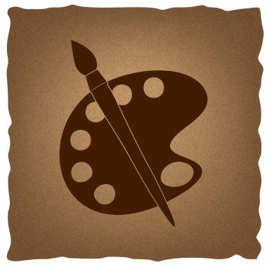 Palet ve fırça işareti