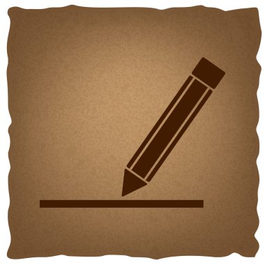 Kalem işareti. Vintage etkisi
