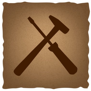 Araçlar işareti. Vintage etkisi