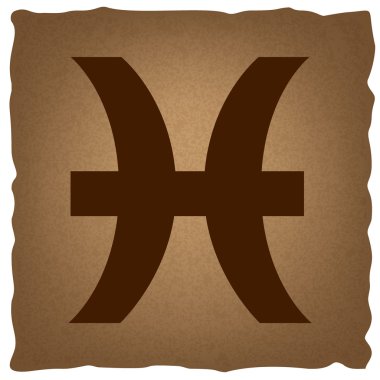 Balık işareti. Vintage etkisi